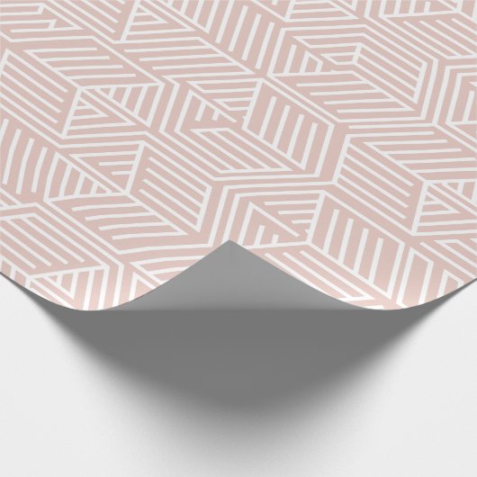 Pastellrosa Intrikate geometrische Muster Geschenkpapier (Ecke)