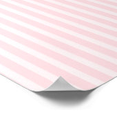 Pastellrosa Kandy Streifen. Poster (Ecke)