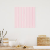 Pastellrosa Kandy Streifen. Poster (Küche)