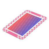 Pastellrosa Karierte Foto-Rahmenmagnete Magnet (Linke Seite)