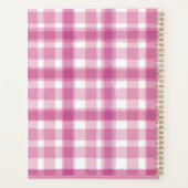 Pastellrosa Karo individuell Planer (Rückseite)