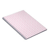 Pastellrosa Karos Notizblock (Rechte Seite)