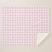 Pastellrosa Karos Sherpadecke (Vorderseite (Horizontal))