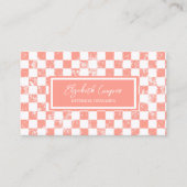 Pastellrosa Karton Visitenkarte (Vorderseite)