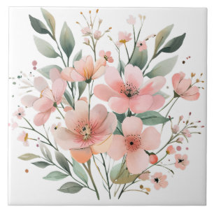 Pastellrosa Keramik Tile Fliese