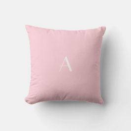 Pastellrosa Kissen Weiße Monogramm