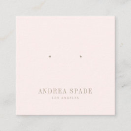 Pastellrosa Klassische Schmucktafel-Platz-Karte Quadratische Visitenkarte