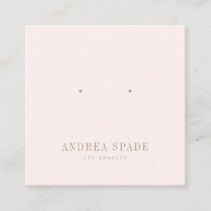Pastellrosa Klassische Schmucktafel-Platz-Karte Quadratische Visitenkarte