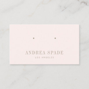 Pastellrosa Klassische und schicke Schmuckkarte Visitenkarte