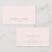 Pastellrosa-klassische und schicke Visitenkarte (Vorne/Hinten)