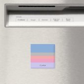 Pastellrosa Korallengraublau lila Farbblock Magnet (In Situ (Geschirrspüler))