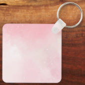 Pastellrosa Krauteinhorn Schlüsselanhänger (Rückseite)