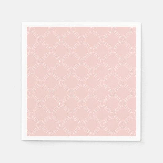 Pastellrosa Kreis Muster Serviette (Vorderseite)