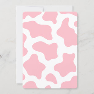 Pastellrosa Kuhprägung Kawaii Einladung