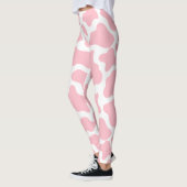 Pastellrosa Kuhprägung Kawaii Leggings (Links)