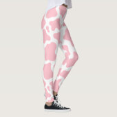 Pastellrosa Kuhprägung Kawaii Leggings (Rechts)
