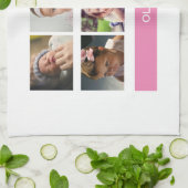 Pastellrosa-kundenspezifisches Foto - Geschirrtuch (Gefaltet)