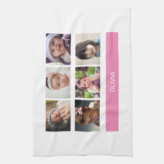 Pastellrosa-kundenspezifisches Foto - Geschirrtuch (Vertikal)