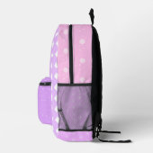 Pastellrosa Lavendelbecher Bedruckter Rucksack (Rechts)