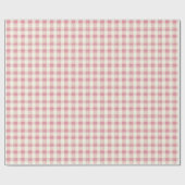 Pastellrosa Leinen Gingham Geschenkpapier (Flach)