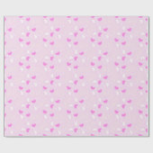 Pastellrosa Liebesherzen Geschenkpapier (Flach)