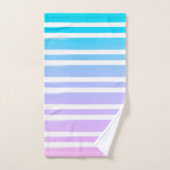 Pastellrosa Lila blauer Pinsel Badhandtuch Set (Handtuch)