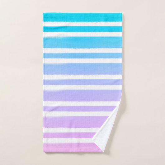 Pastellrosa Lila blauer Pinsel Badhandtuch Set (Handtuch)