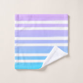 Pastellrosa Lila blauer Pinsel Badhandtuch Set (Waschlappen)