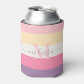 Pastellrosa Lila gelber Farbblock Dosenkühler (Kanne Vorderseite)