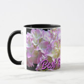 Pastellrosa lila Hydrangeas Blume Mama Tasse (Links)