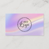 Pastellrosa Lila leuchtende Farben-Logo Visitenkarte (Vorderseite)