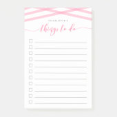 Pastellrosa Lockern Sie Skriptaufgaben, die Sie au Post-it Klebezettel (Vorderseite)