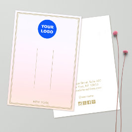 Pastellrosa Logo hinzufügen Ombre Haarschnitt Disp