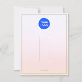 Pastellrosa Logo hinzufügen Ombre Haarschnitt Disp Einladung (Vorderseite)