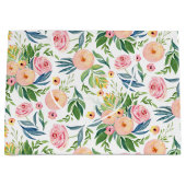 Pastellrosa, mit Blumenblättern Große Geschenktüte (Vorderseite)