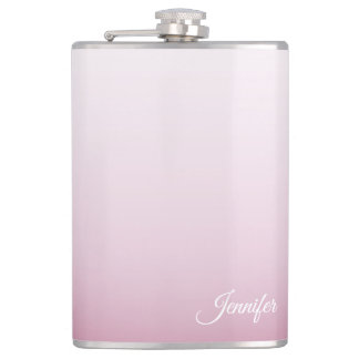Pastellrosa mit dem Namen Vinyl Wrapped Flask Flachmann