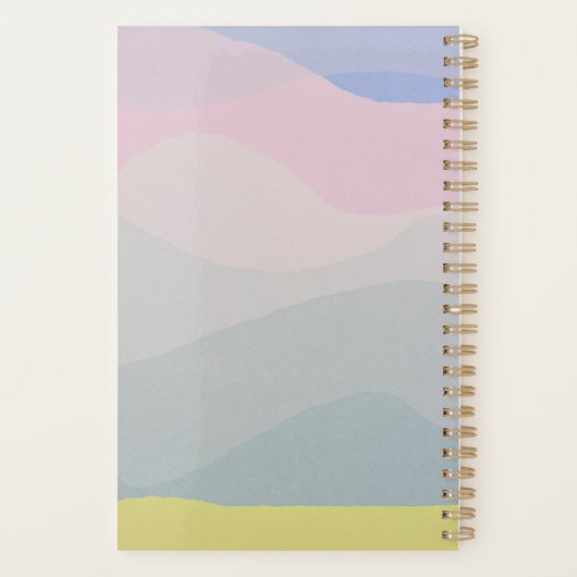 Pastellrosa Mit Monogramm Planer (Rückseite)