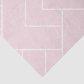 Pastellrosa mit weißem geometrischem Muster Seidenpapier (Detail)