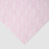 Pastellrosa mit weißem Text. Seidenpapier (Ausschnitt)