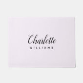 Pastellrosa Monogram Door Mat - Benutzerdefinierte Fußmatte (Vorderseite)