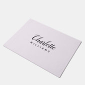 Pastellrosa Monogram Door Mat - Benutzerdefinierte Fußmatte (Schrägansicht)