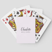 Pastellrosa Monogramm Classic Playing Cards Spielkarten (Rückseite)