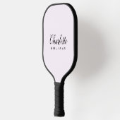 Pastellrosa-Monogramm-Paddel Pickleball Schläger (Links)