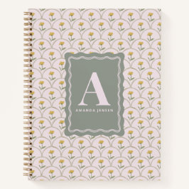 Pastellrosa Muschel Blumen Personalized Notizblock