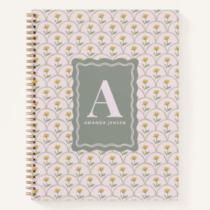 Pastellrosa Muschel Blumen Personalized Notizblock