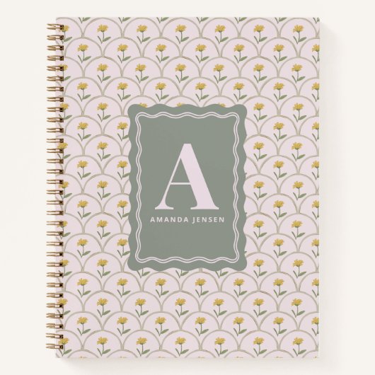 Pastellrosa Muschel Blumen Personalized  Notizblock (Vorderseite)