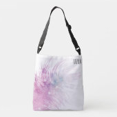 *~* Pastellrosa Mystische kosmische Boho-Feder Tragetaschen Mit Langen Trägern (Rückseite)