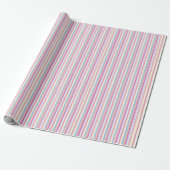 Pastellrosa Nadelstreifen Geschenkpapier (Ungerollt)