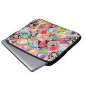 Pastellrosa Nahtlose Federung Laptopschutzhülle (Vorne Knopf)