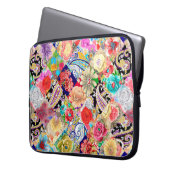 Pastellrosa Nahtlose Federung Laptopschutzhülle (Vorderseite Links)